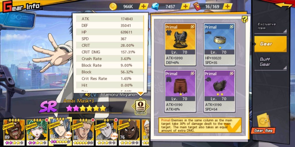 Upgrade Gear Hero One Punch Man