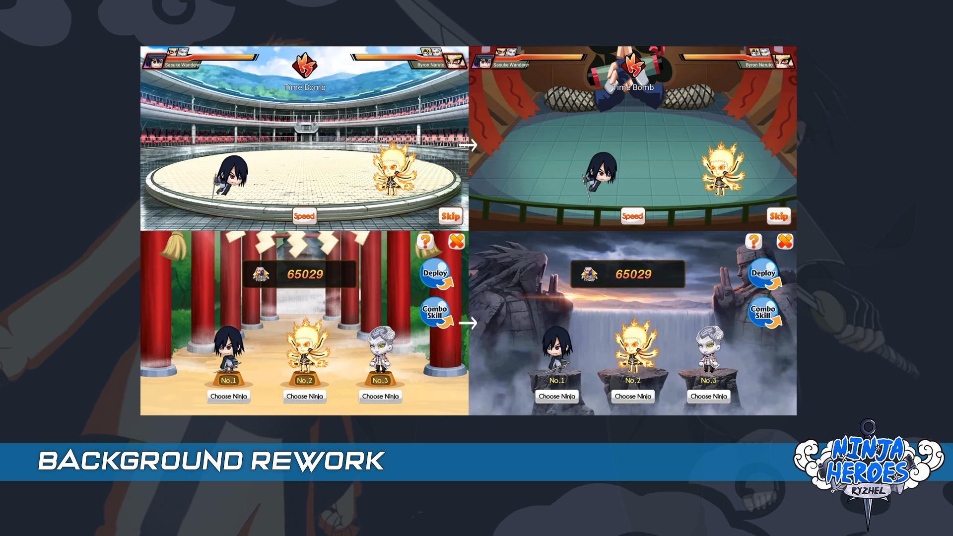 Rework Latar Pertarungan dan Team Background Ninja Heroes