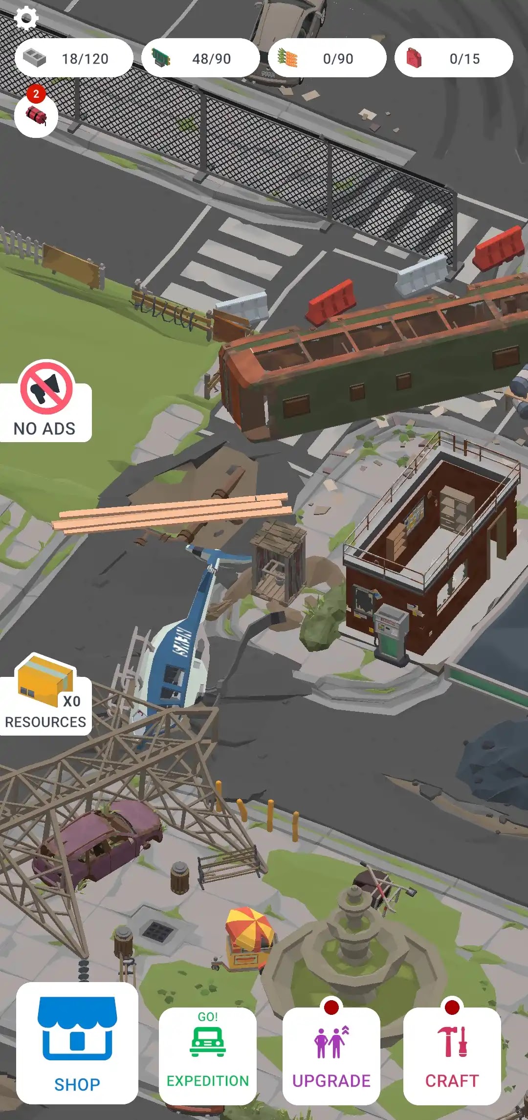 Batasan antar area di Survival City Builder