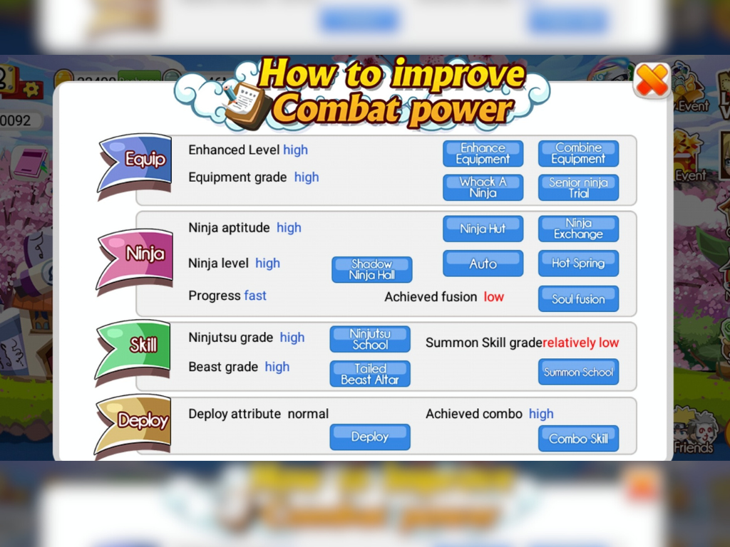 5 Cara Cepat Meningkatkan Combat Power di Ninja Heroes