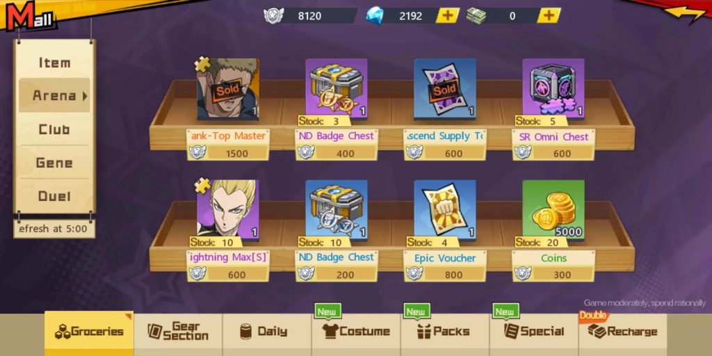 Tukar Arena Coin di Store