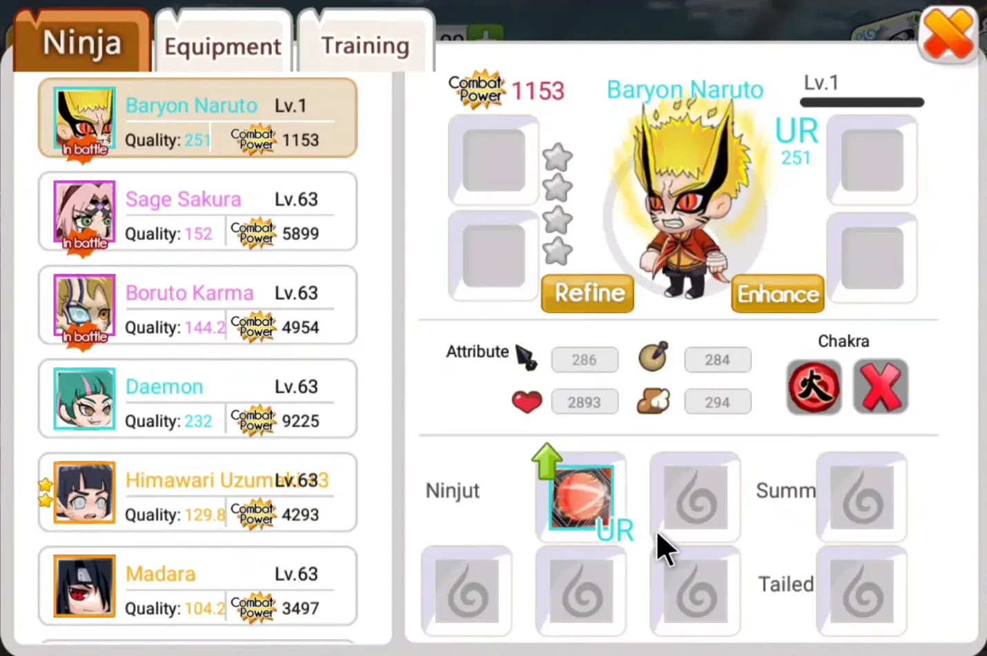 Profil dan Jutsu Baryon Naruto | Ninja Heroes New Era