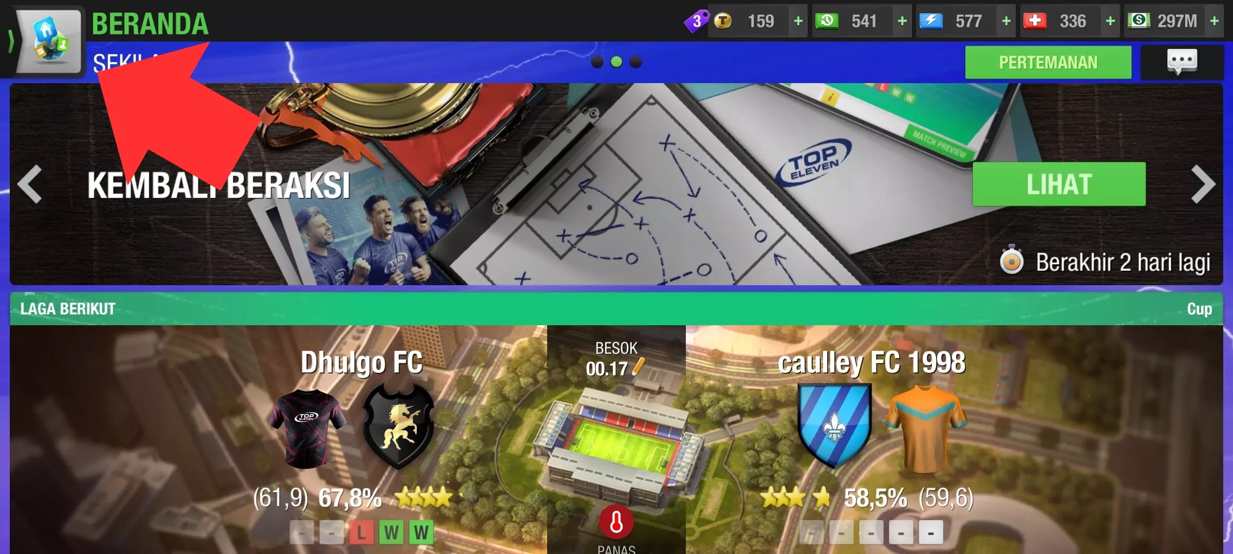 Cara Pindah atau Keluar dari Asosiasi di Top Eleven