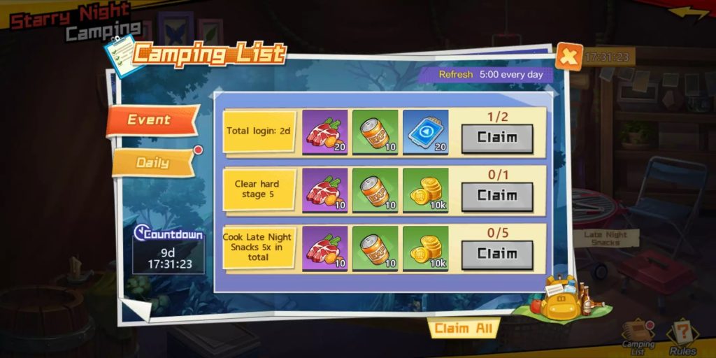 Camping List One Punch Man The Strongest