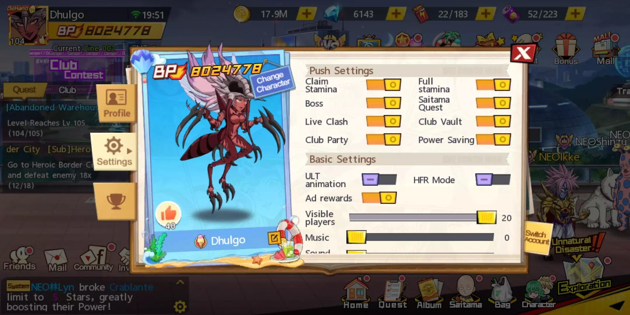Cara Menghilangkan Animasi Skill – One Punch Man The Strongest