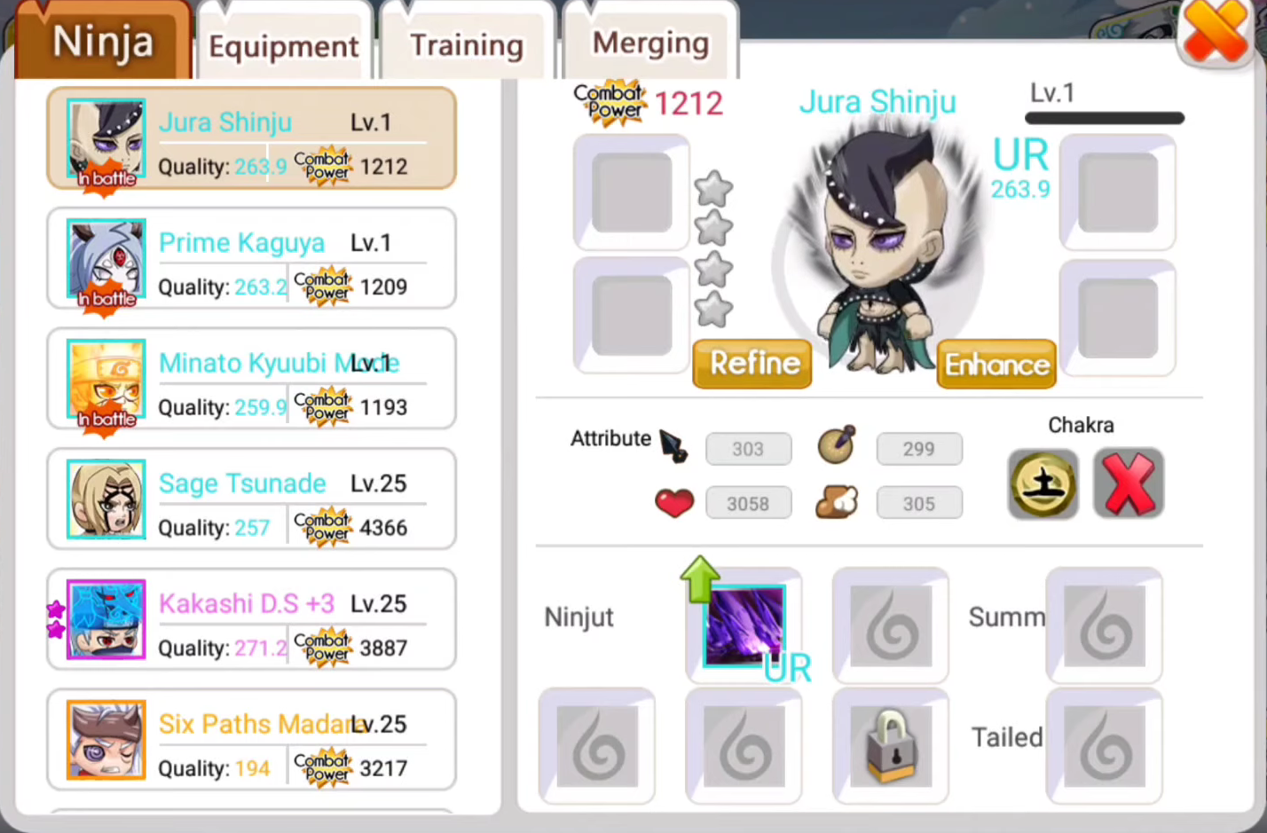 Profil dan Jutsu Jura Shinju | Ninja Heroes New Era