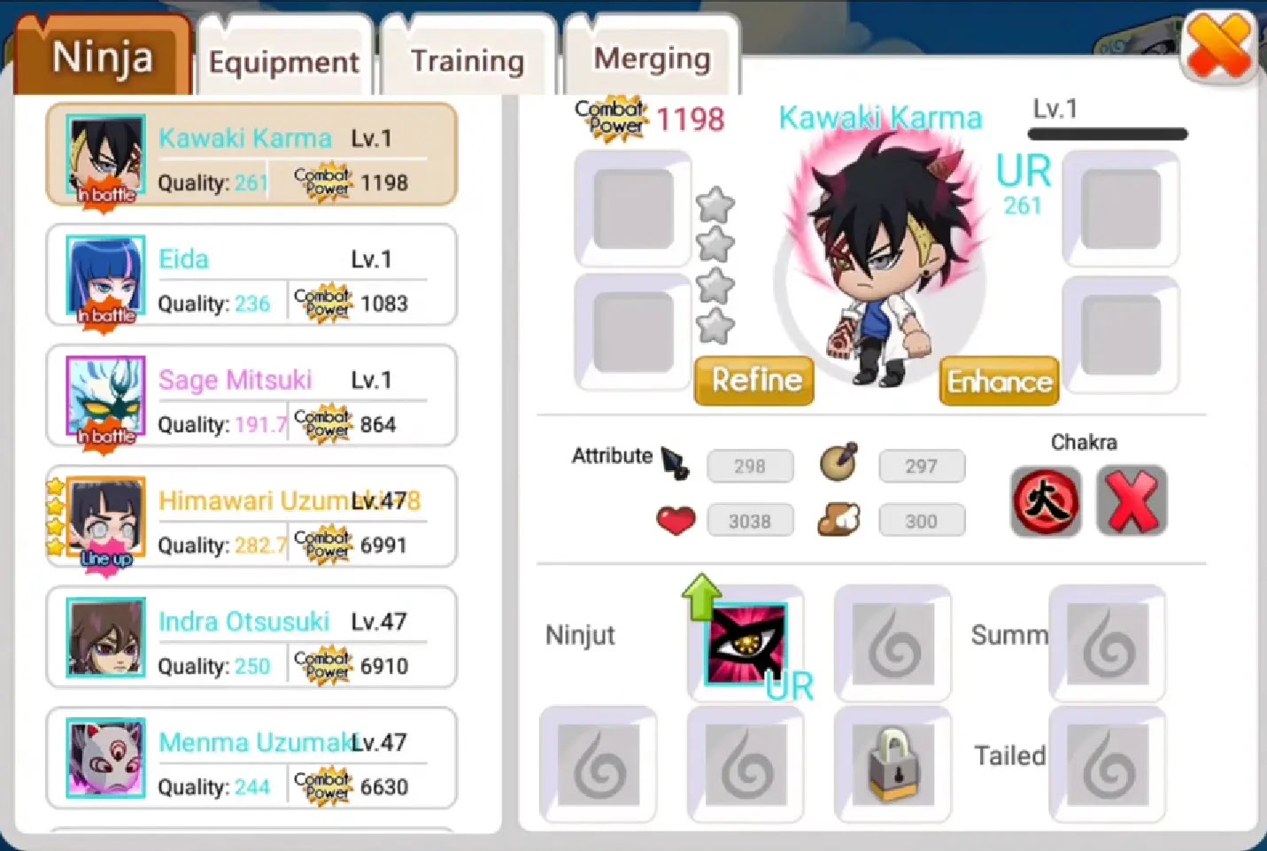 Profil dan Jutsu Kawaki Karma | Ninja Heroes New Era