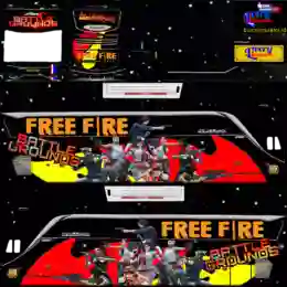 Download Livery Free Fire untuk Bus Simulator Indonesia HD + Format PNG