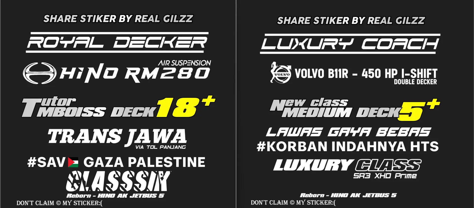 Mentahan Stiker Bussid