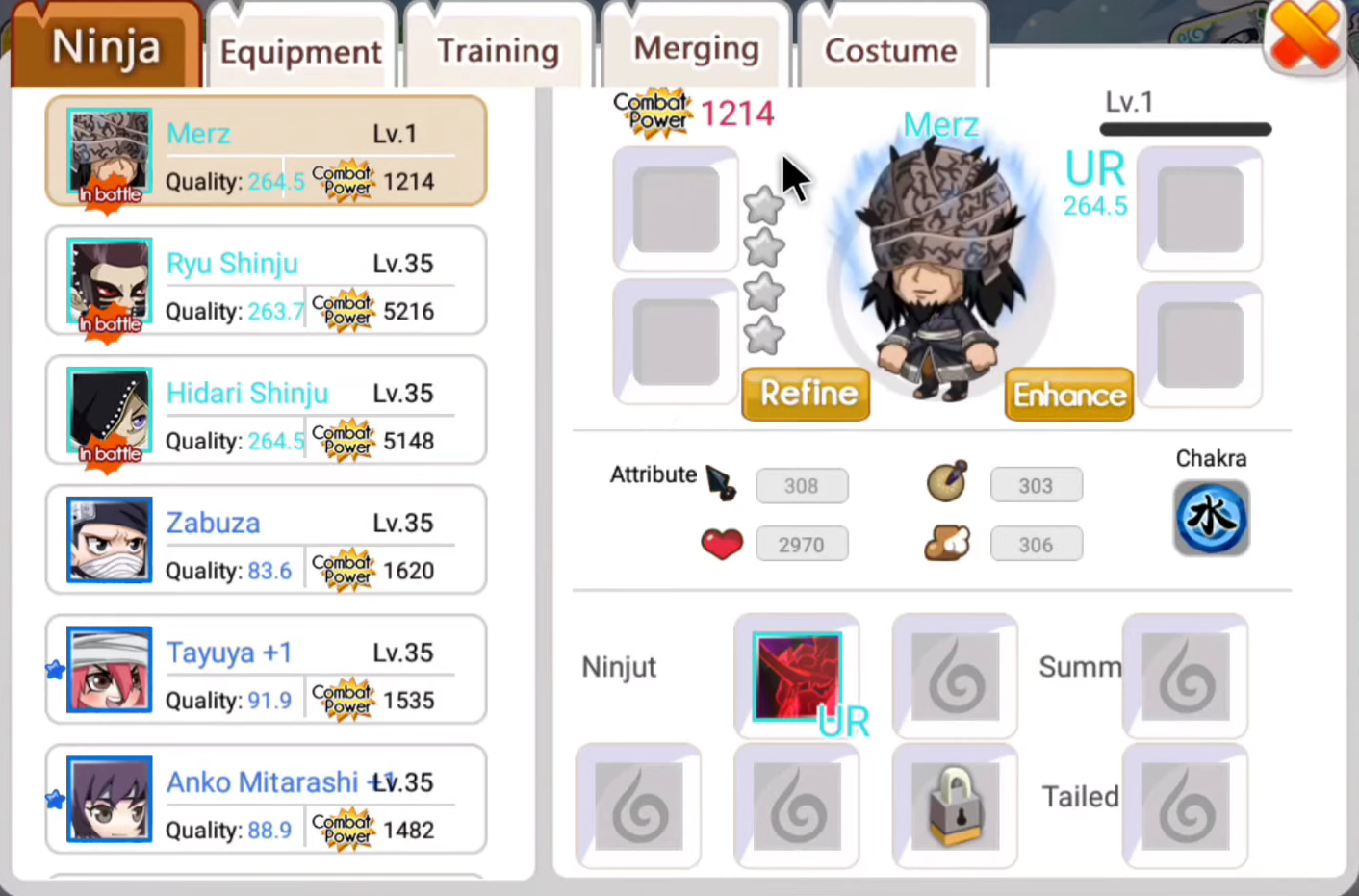 Profil dan Jutsu Merz | Ninja Heroes New Era