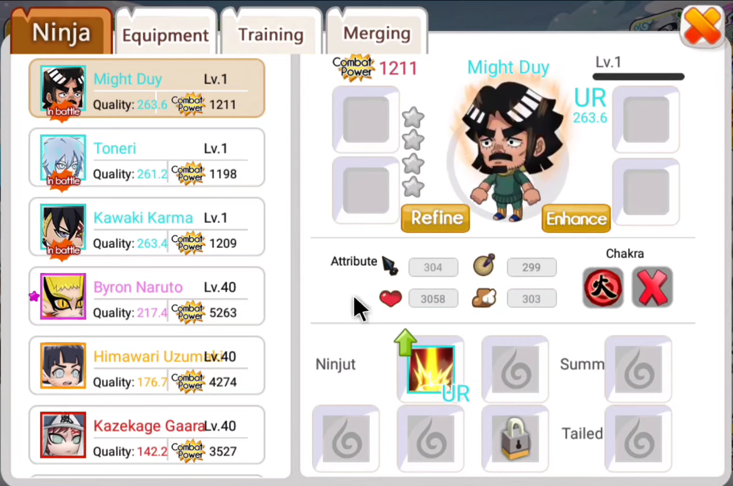 Profil dan Jutsu Might Duy | Ninja Heroes New Era
