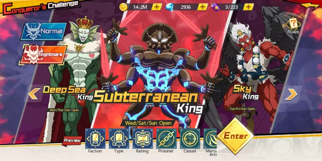 Nighmare Conqueror Challenge di One Punch Man The Strongest