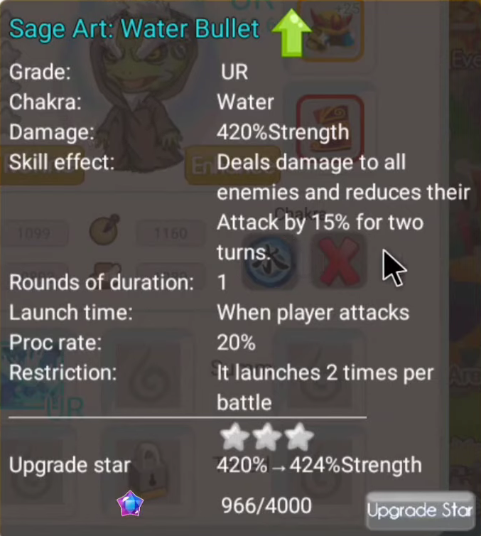 Jutsu Sage Art Water Bullet