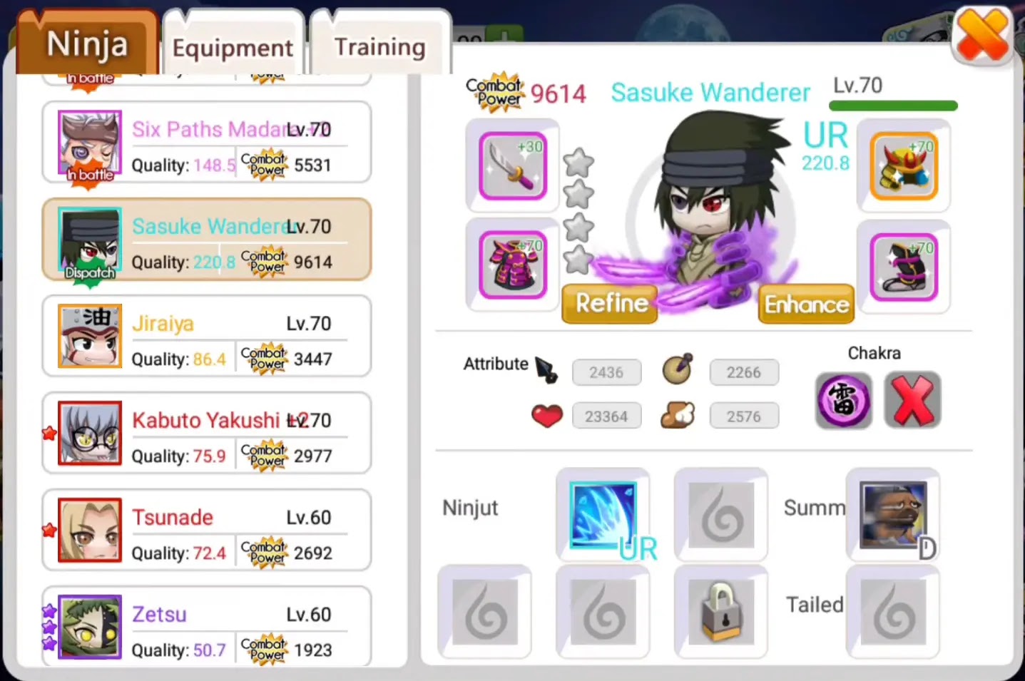 Profil dan Jutsu Sasuke Wanderer | Ninja Heroes New Era