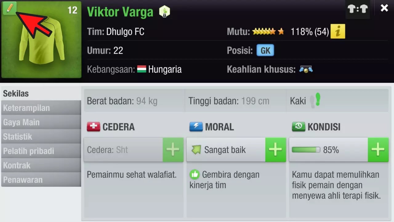 Mudah! Begini Cara Ganti Nama Pemain di Top Eleven