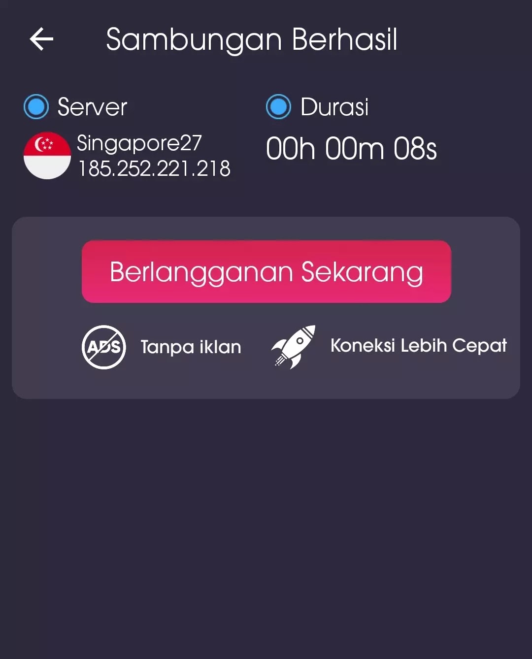 tanda bahwa kamu sudah terhubung ke vpn