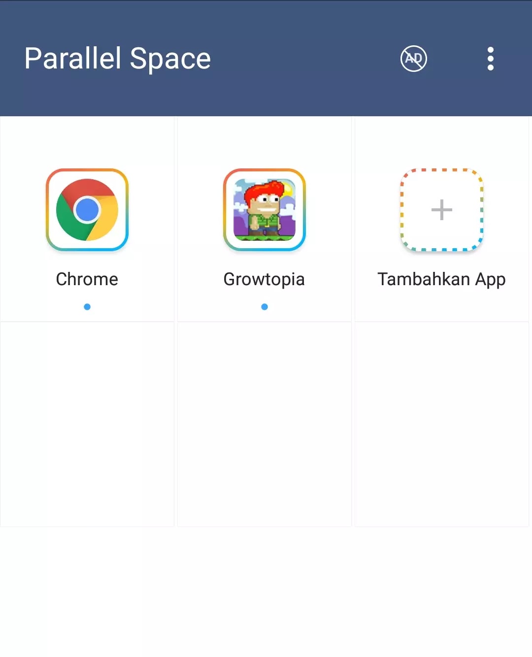 Luncurkan growtopia dari parallel space