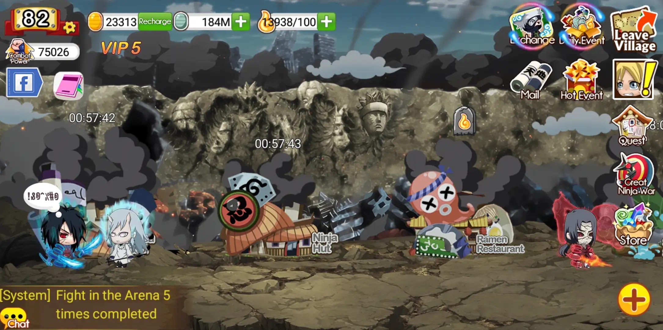 Background Baru Ninja Heroes bertemakan Destroyed Konoha
