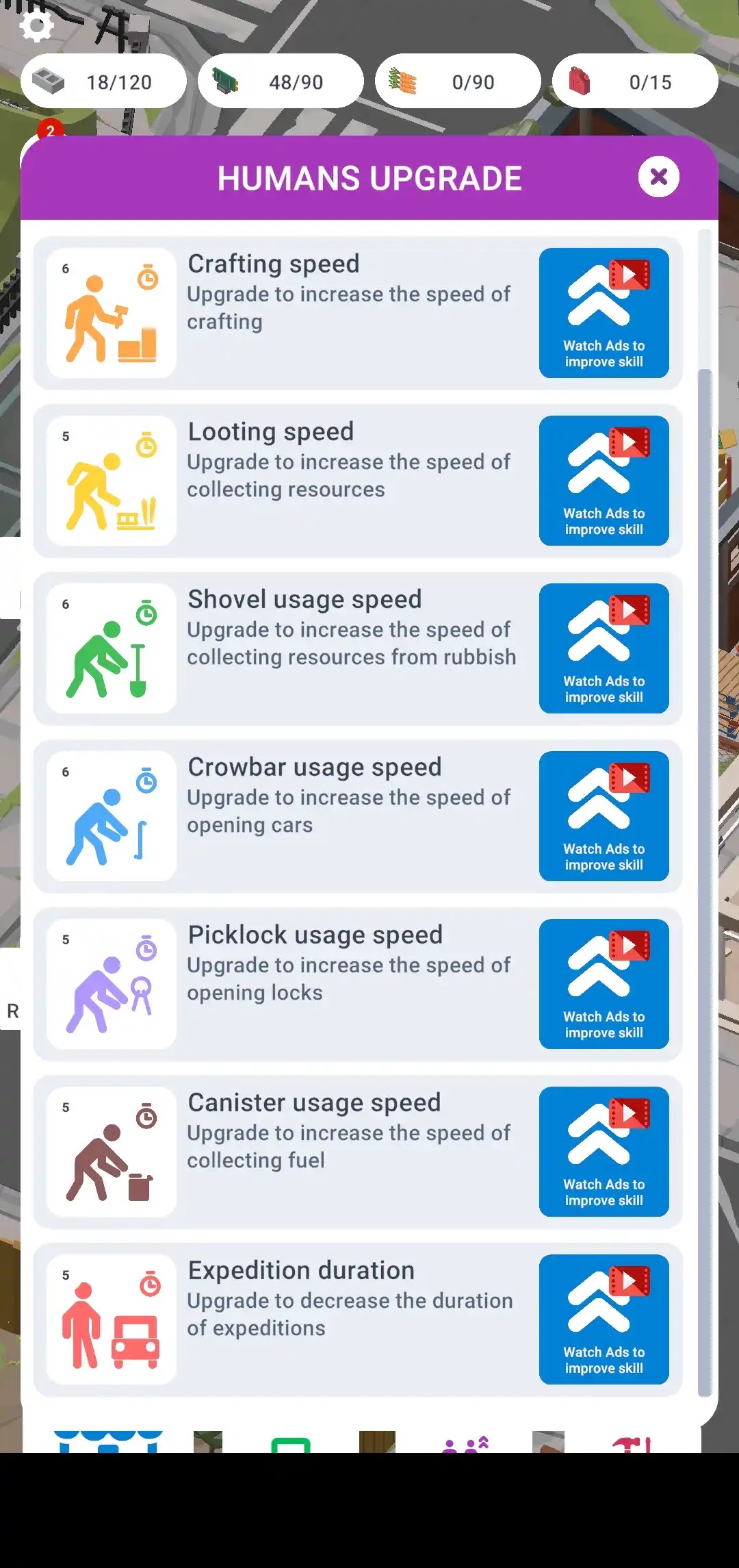 Meningkatkan Kemampuan Karakter di Survival City Builder