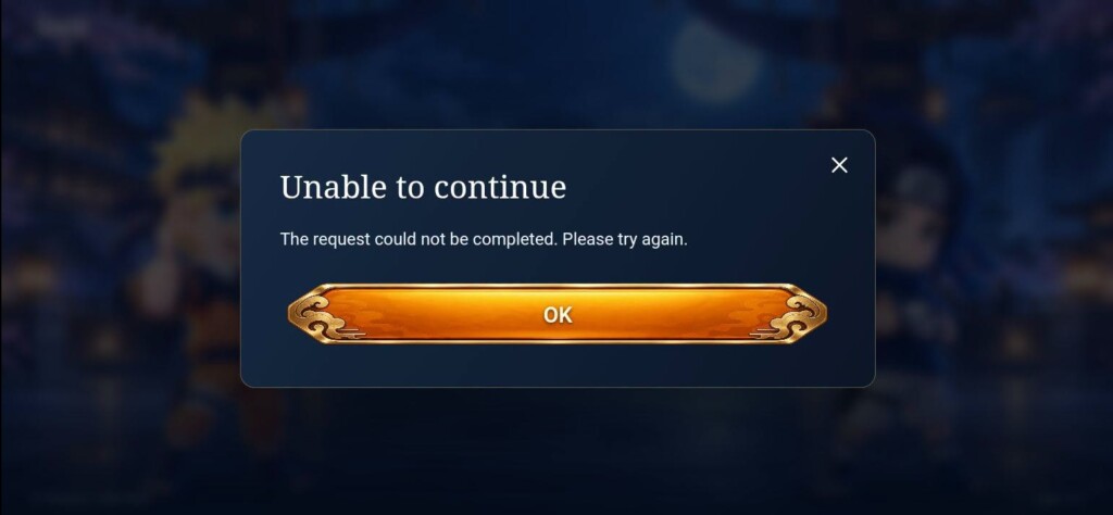 chibi wars unable to continue