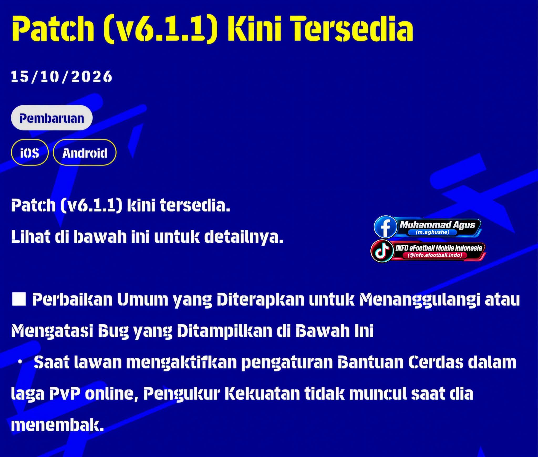 efootball patch 6.1.1 update