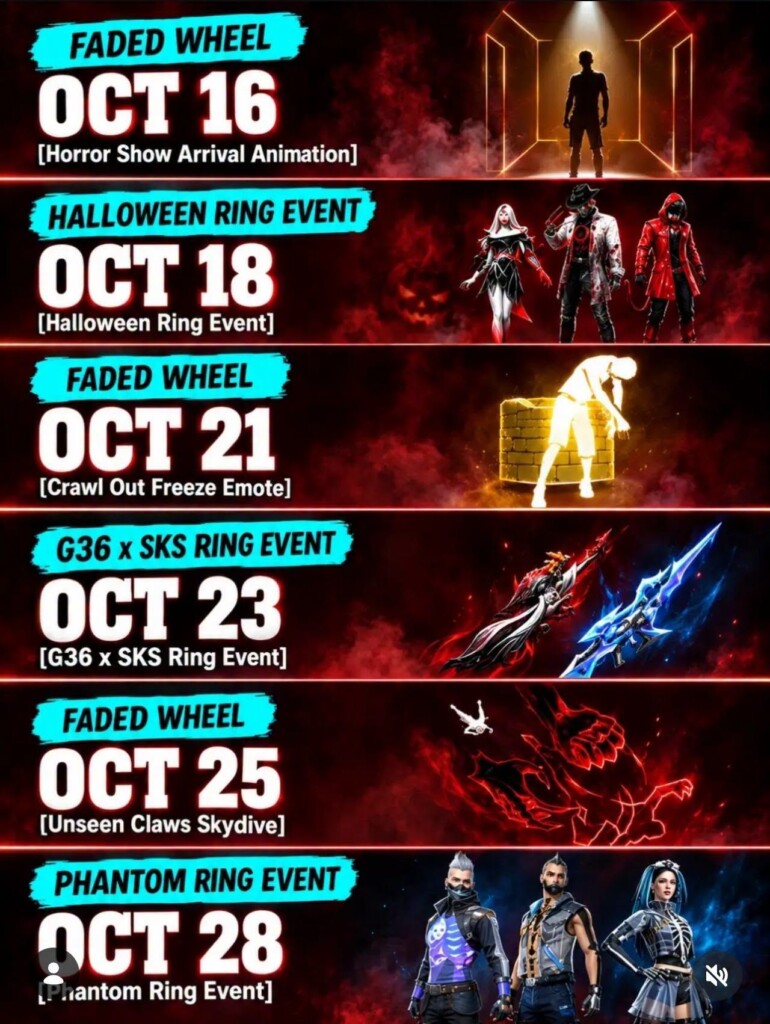 daftar event garena free fire oktober 2026