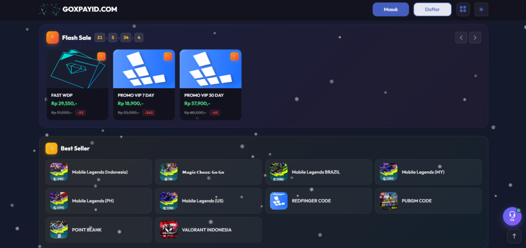 platform top up game online
