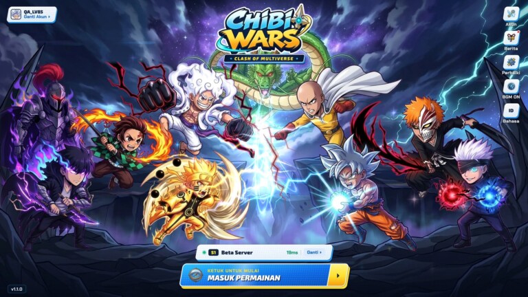 tampilan chibi wars open beta phase 2